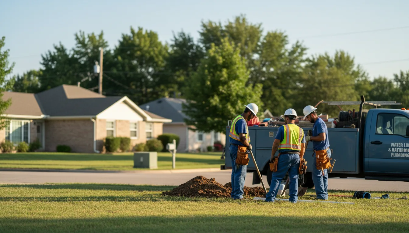 Residential water line and bathroom plumbing service in Kearny, NJ